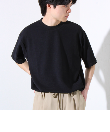【GLOSTER/グロスター】ふくれジャガード クルーネック 半袖 Tシャツ