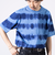 【GLOSTER/グロスター】16/-綿天竺 タイダイ染め ボーダークルーネックTシャツ