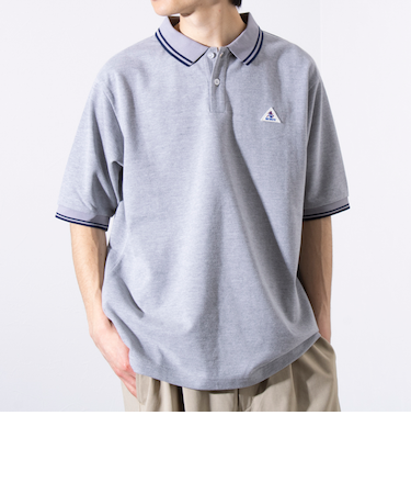 【EXCLUSIVE】【GEVACO/ゲバコ】ワンポイントワッペン 半袖ラインポロシャツ