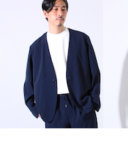【セットアップ着用可能】【GLOSTER/グロスター】ノーカラージャケット カーディガンジャケット