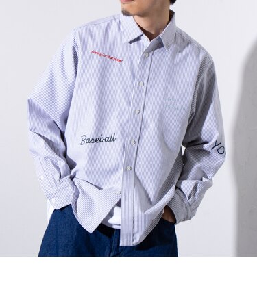 【GLOSTER】Messageシャツ オックスフォードシャツ レギュラーカラー（無地/ストライプ）