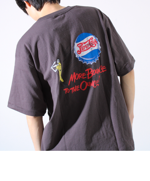 【PEPSI×DISCUS ATHLETIC】コラボ プリント 半袖 クルーネックTシャツ