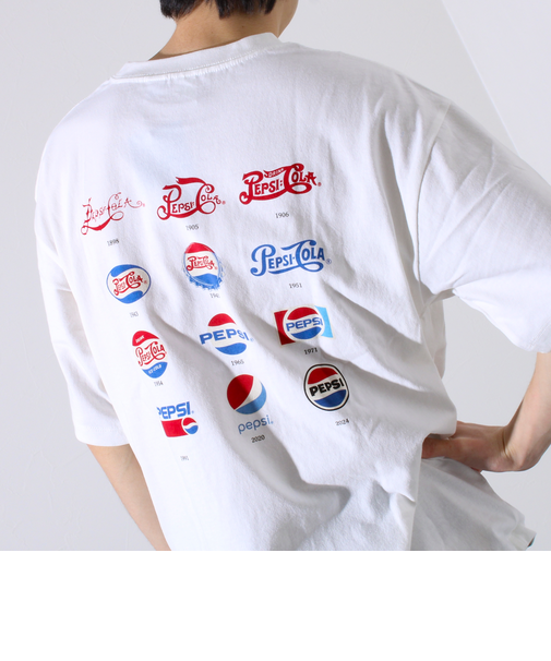 【PEPSI×DISCUS ATHLETIC】コラボ プリント 半袖 クルーネックTシャツ