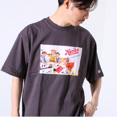 【HARIBO×DISCUS ATHLETIC】コラボ プリント 半袖 クルーネックTシャツ