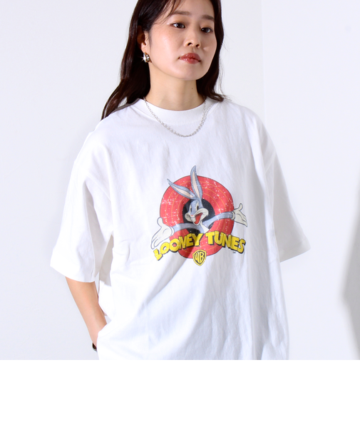 【WARNER×DISCUS ATHLETIC】コラボ プリント 半袖 クルーネックTシャツ