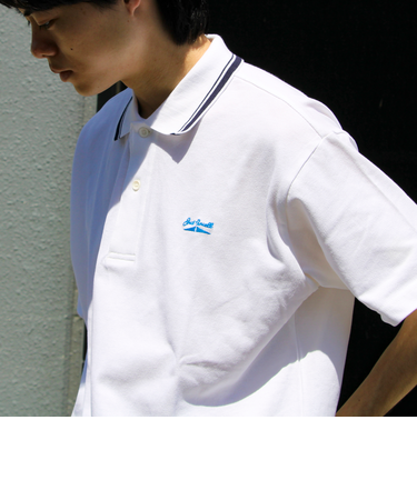 【Jack Purcell/ジャックパーセル】鹿の子 ラインポロシャツ ワンポイント