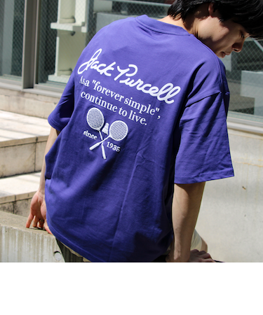 【Jack Purcell/ジャックパーセル】コーマ天竺 バックプリント グラフィックTシャツ