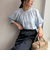 シャイニーシアー２WAYハーフスリーブブラウス