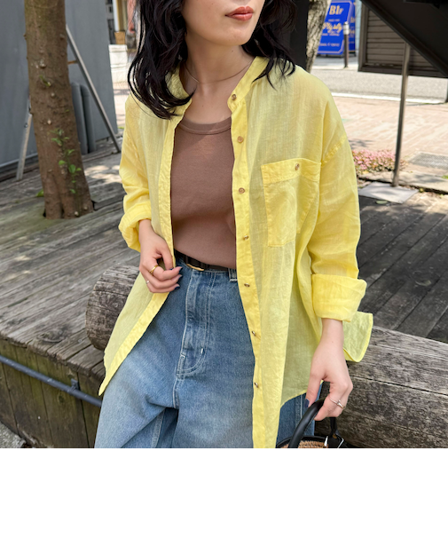 ラミーバンドカラーシャツ