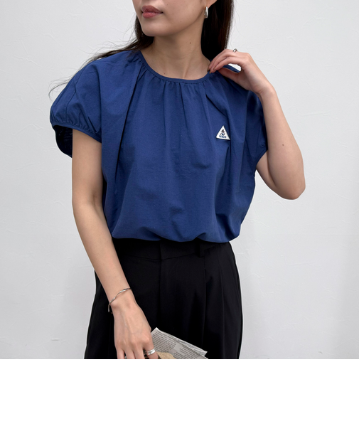 【GEVACO/ゲバコ】リネンフレンチスリーブブラウス