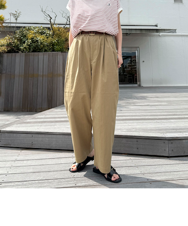 【GEVACO/ゲバコ】ギャザーテーパードパンツ