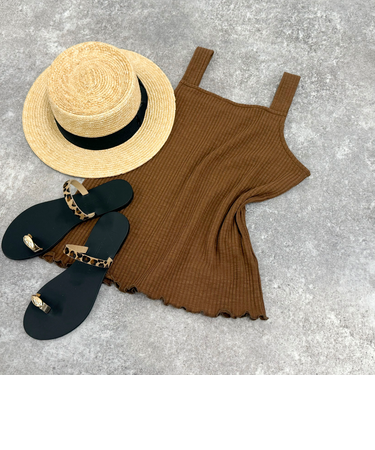 スラブテレコタンクトップ