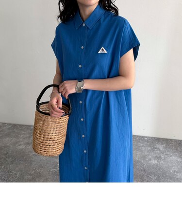 【GEVACO/ゲバコ】フレンチスリーブシャツワンピース