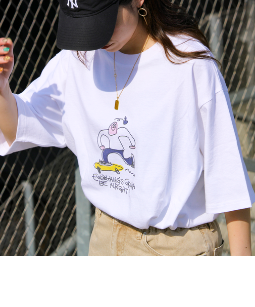 イラストレーター【ogwillust/オガワナツミ】 コラボ プリントTシャツ