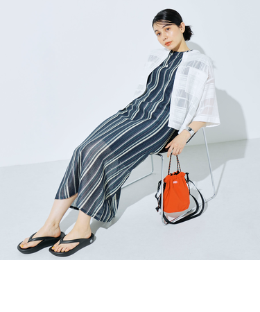 ラッセルレースマルチストライプワンピース