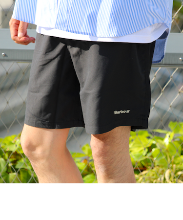 【BARBOUR/バブアー】staple logo 7 swim short ロゴ スイムショーツ