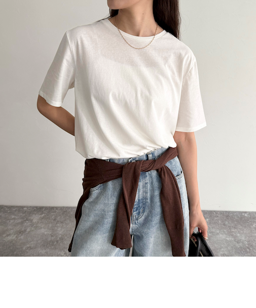 ハイツイストコットンTシャツ