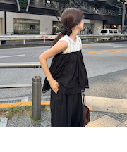 2WAYギャザーレイヤードスカート
