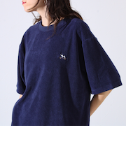 【セットアップ対応】フレブルパイルTシャツ フレンチブルドッグ刺繍 ワンポイント ワンマイル