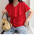 ラッフルカットソーブラウス