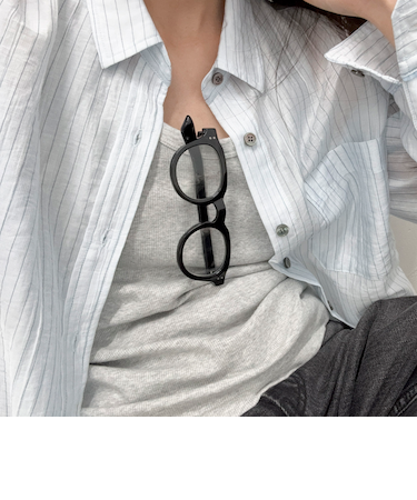 【haruセレクト】ブラック太フレームメガネ