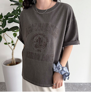 ピグメント刺繍クロップドTシャツ