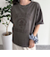 ピグメント刺繍クロップドTシャツ