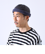 【GLOSTER/グロスター】コンビネーションロールキャップ 異素材ミックス スエード×コーデュロイ