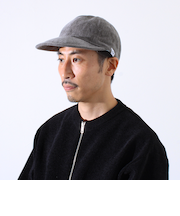 【GLOSTER/グロスター】ヘリンボーン ロングブリムキャップ