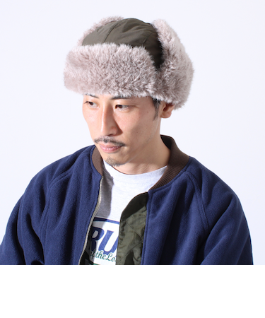 【GLOSTER/グロスター】フライトキャップ 2WAY ナイロン/デニム