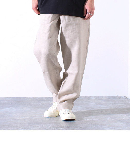 【追加販売】【GLOSTER/グロスター】リネン100% イージーパンツ リラックスフィット
