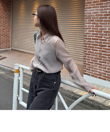 シアープリーツシャツ