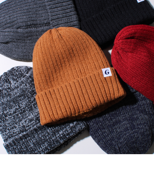 【GLOSTER/グロスター】裏ボア リブワッチ ニット帽