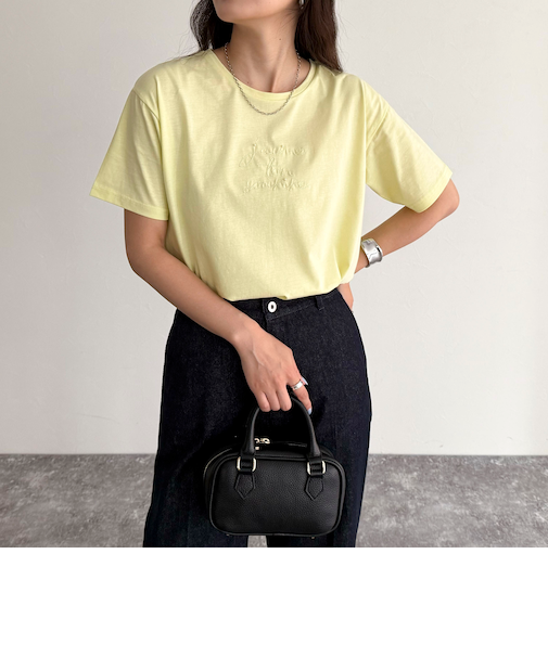 パールロゴシルケット半袖Tシャツ