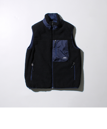 【2WAYで着回せる】【UNISEX】GLOSTER配色別注 TAIONボア×ダウンベスト