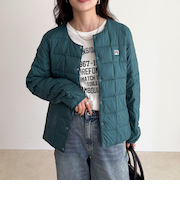 《別注》【TAION/タイオン】CREW NECK BUTTON DOWN JK ダウンジャケット