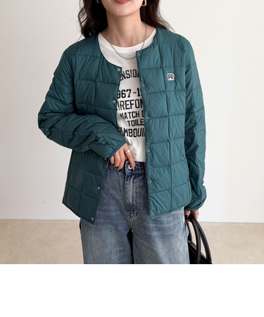 《別注》【TAION/タイオン】CREW NECK BUTTON DOWN JK ダウンジャケット