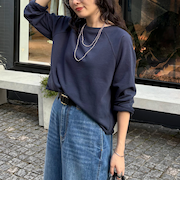 ミニ裏毛クロップドスウェットプルオーバー