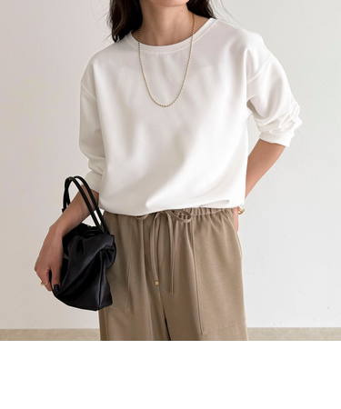 【大人の優秀ブラウスT】ジョーゼットブラウスTシャツ