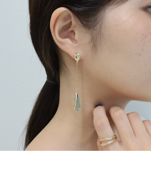 スイングドロップストーンピアス
