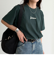 【GEVACO/ゲバコ】ワンポイントロゴチェーン刺繍半袖Tシャツ