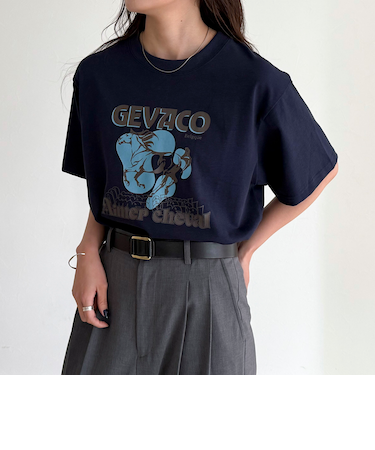 【GEVACO/ゲバコ】フロントプリントTシャツ