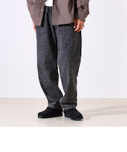 【シーズンレス/UNISEX】ケミカルウォッシュ ワイドデニムイージーパンツ