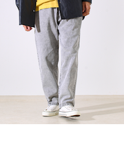 【シーズンレス/UNISEX】ケミカルウォッシュ ワイドデニムイージーパンツ
