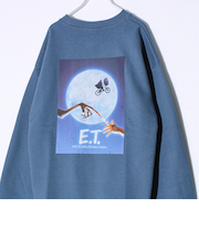 【E.T. & JAWS】UNISEX ヴィンテージ風 裏起毛スウェット