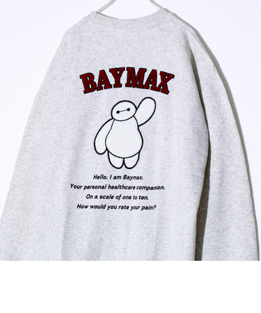 【ミッキー＆ベイマックス】UNISEX サガラ刺繍 裏起毛スウェット