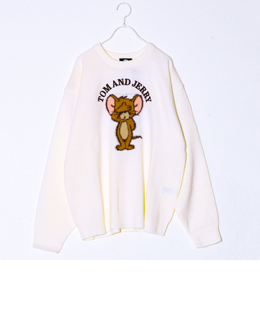 【MICKEY&JERRY】UNISEX シャギージャガードニット