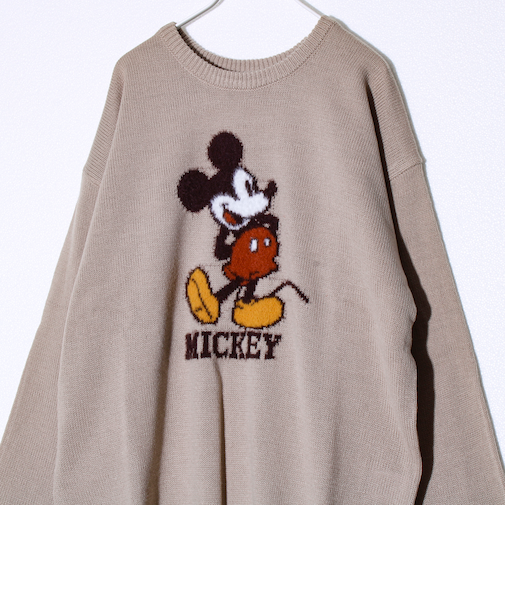 【MICKEY&JERRY】UNISEX シャギージャガードニット