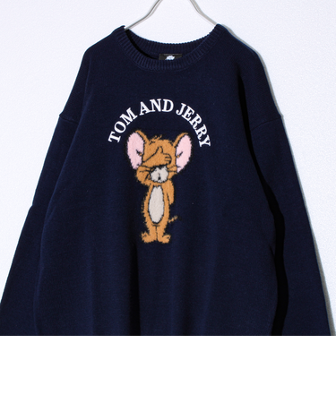 【MICKEY&JERRY】UNISEX シャギージャガードニット