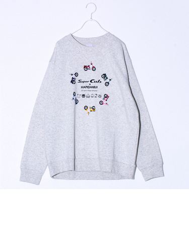 【ホンダ×はぴだんぶい】UNISEX ウィング＆サークルカブ 裏起毛スウェット